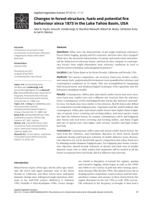 Changes in forest structure, fuels and potential fire