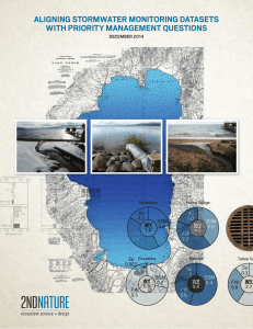 ALIGNING STORMWATER MONITORING DATASETS WITH PRIORITY MANAGEMENT QUESTIONS DECEMBER 2014