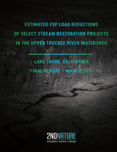ESTIMATED FSP LOAD REDUCTIONS OF SELECT STREAM RESTORATION PROJECTS