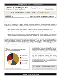 WORKPLACE FLEXILITY 2010 Legal and Research Summary Sheet: Phased Retirement