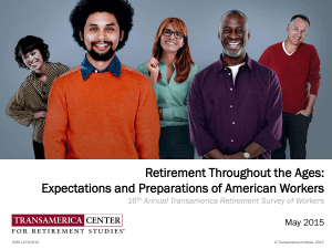 Retirement Throughout the Ages: Expectations and Preparations of American Workers May 2015 16