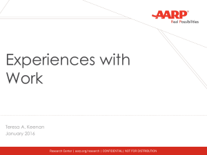 Experiences with Work  Teresa A. Keenan