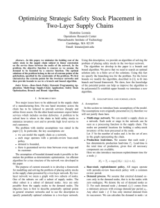 Optimizing Strategic Safety Stock Placement in Two-Layer Supply Chains