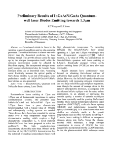 Preliminary Results of InGaAsN/GaAs Quantum- well laser Diodes Emitting towards 1.3 m