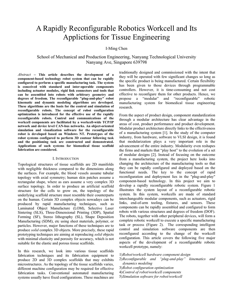 work cell design in robotics