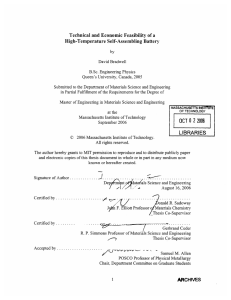 Technical  and Economic  Feasibility of a