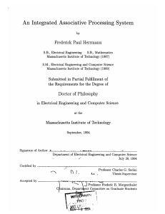 An  Integrated Associative  Processing  System