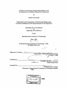 A Study of Concurrent  Design Methodology  in the by