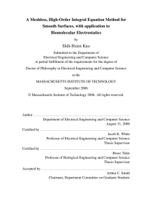 A Meshless, High-Order Integral Equation Method for Biomolecular Electrostatics