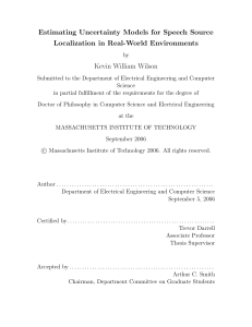 Estimating Uncertainty Models for Speech Source Localization in Real-World Environments