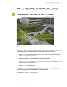 PART C: DESIGNING FOR BURNABY CAMPUS SUSTAINABILITY AND GREEN BUILDING STANDARDS