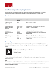 Door Numbering and Labeling Requirements