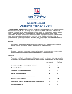 Annual Report Academic Year 2013-2014