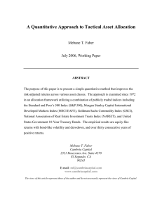 A Quantitative Approach to Tactical Asset Allocation  Mebane T. Faber