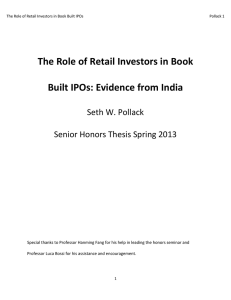 The Role of Retail Investors in Book Seth W. Pollack