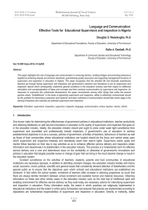 Language and Communication: Mediterranean Journal of Social Sciences Douglas