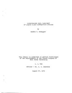 COKPUTERIZED  DATA OF  LIQUID DIFFRACTION  STUDIES