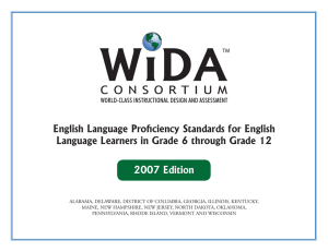 English Language Profi ciency Standards for English 2007 Edition