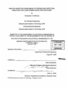 ANALOG  ADAPTIVE  NONLINEAR  FILTERING  AND ... ANALYSIS