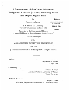 A  Measurement  of  the  Cosmic ... Background  Radiation  (CMBR)  Anisotropy  at ... Half  Degree  Angular  Scale