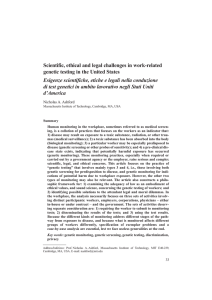 Scientific, ethical and legal challenges in work-related