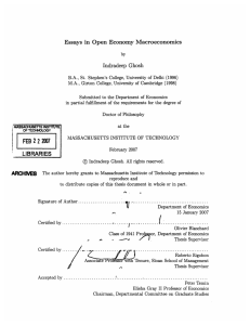 by Essays  in  Open  Economy  Macroeconomics