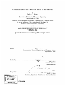 Communication  in  a  Poisson  Field ... Pedro  C.  Pinto by