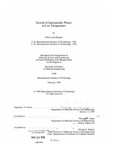 Growth of Intermetallic  Phases at Low  Temperature