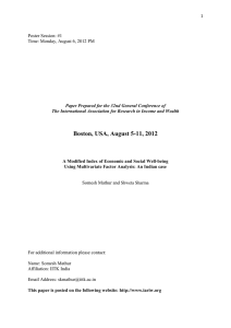 Poster Session: #1 Time: Monday, August 6, 2012 PM