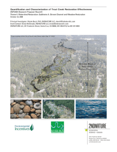 Quantifi cation and Characterization of Trout Creek Restoration Effectiveness