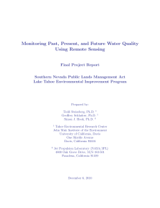Monitoring Past, Present, and Future Water Quality Using Remote Sensing