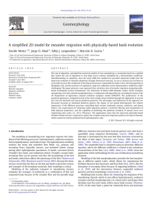 ﬁed 2D model for meander migration with physically-based bank evolution ⁎