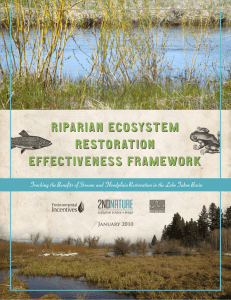Tracking the Benefits of Stream and  Floodplain Restoration in... January 2010