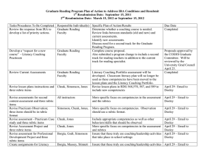 Graduate Reading Program 1 Resubmission Date:  September 15, 2011
