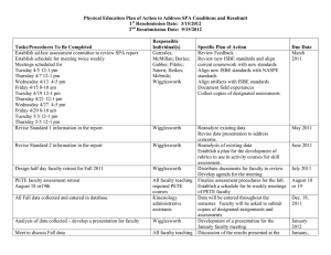 Physical Education Plan of Action to Address SPA Conditions and... 1 Resubmission Date:  3/15/2012