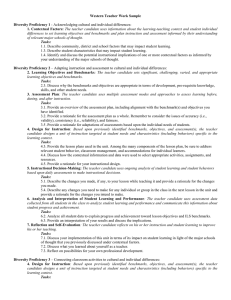 Western Teacher Work Sample Diversity Proficiency 1  1. Contextual Factors: