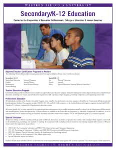 Secondary/K-12 Education Approved Teacher Certification Programs at Western