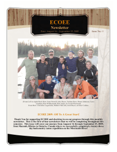 ECOEE Newsletter  Date: August 16 – September 25, 2009
