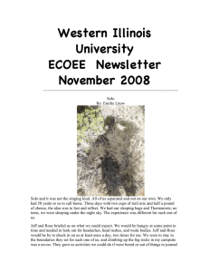 Western Illinois University ECOEE  Newsletter November 2008