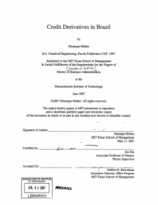 Credit Derivatives  in Brazil