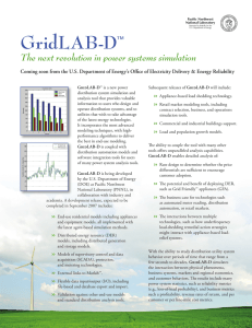 GridLAB-D The next revolution in power systems simulation ™