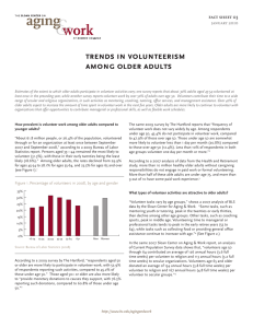 trends in volunteerism among older adults fact sheet 03 january 2010