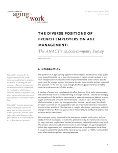 the diverse positions of french employers on age management: The ANACT’s 10,000-company Survey