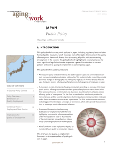 japan Public Policy i. introduction