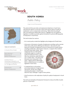 south korea Public Policy december global policy brief no.6