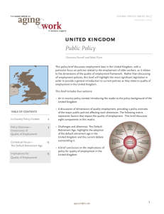 united kingdom Public Policy january global policy brief no.7