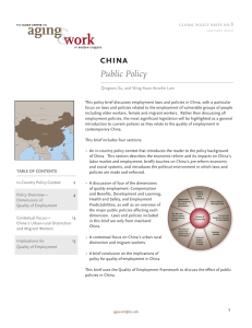 china Public Policy january global policy brief no.8