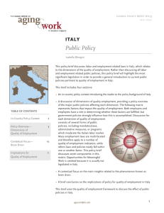 italy Public Policy may global policy brief no.9
