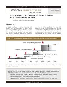 The Interlocking Careers of Older Workers and Their Adult Children Introduction