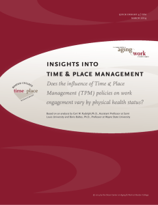 insights into time &amp; place management
